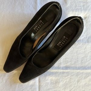Stuart Weitzman Black Suede Pumps